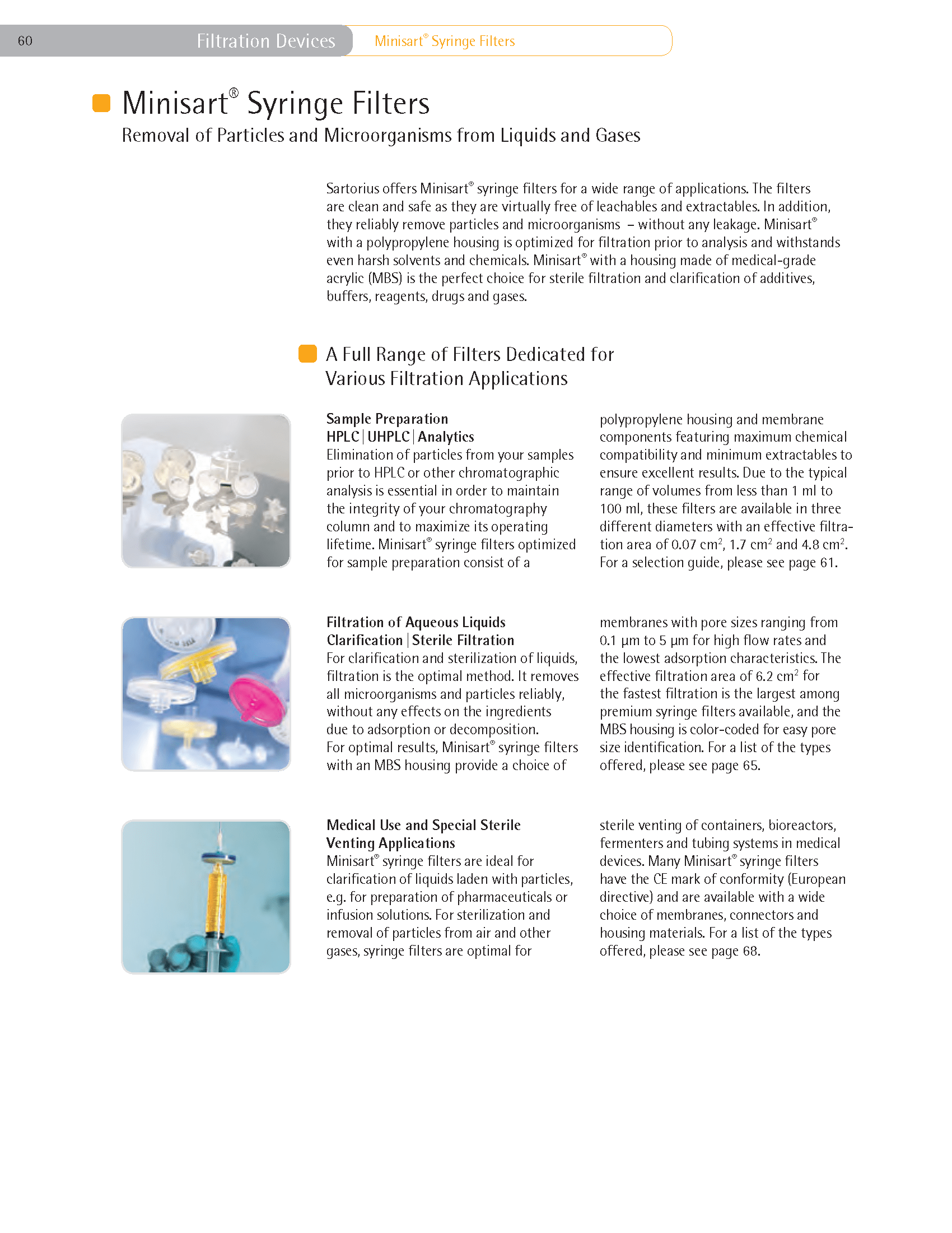 Sartorius Minisart® High Flow Polyethersulfone Syringe Filters